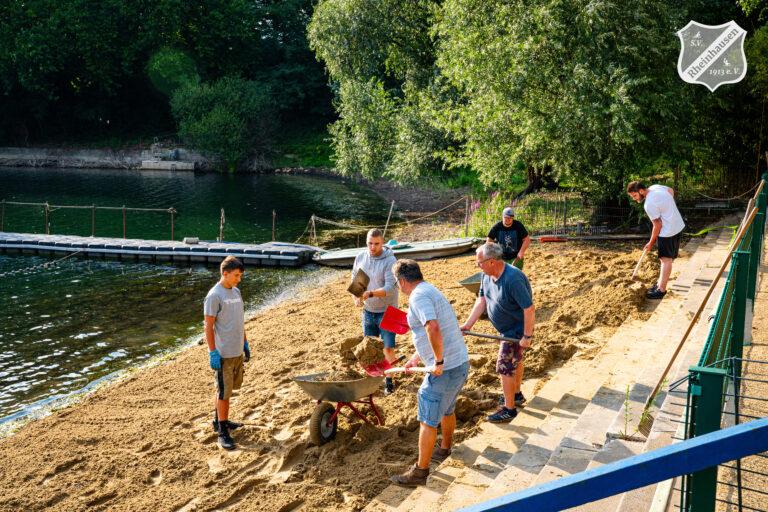Frischer Sand für den Seezugang 